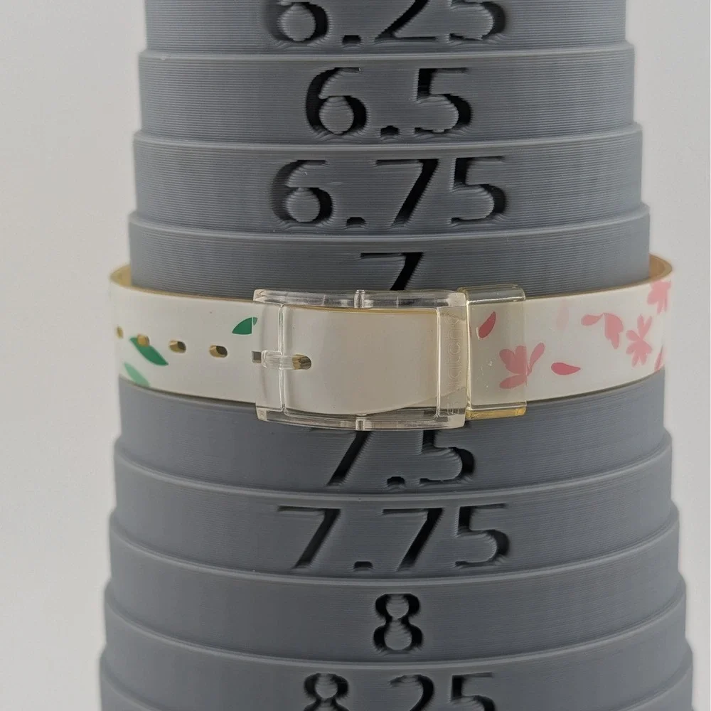 Swatch Lady Jackaranda LK355 Floral Clear Exhibition Back Swiss Quartz Watch Y2K